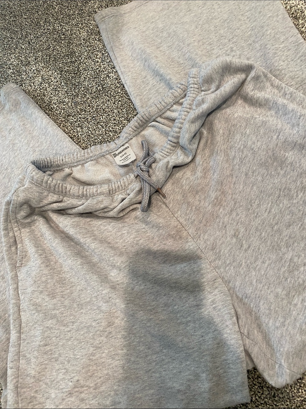 No Boundaries Gray Women's oversized wide leg sweat pants